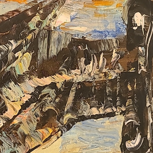 B. Bradbury Signed Circus Clown Oil Painting on Canvas 24"x20" Home/Kids Room - Picture 7 of 9